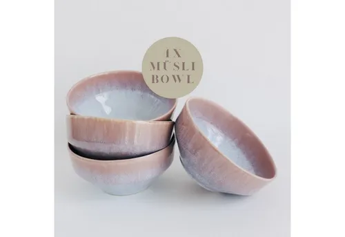 NAKOA Müslischüssel Keramik 4er Set - Müslischalen aus hochwertiger Keramik, spülmaschinen- und mikrowellengeeignet, ideal für ein stilvolles Frühstückserlebnis.