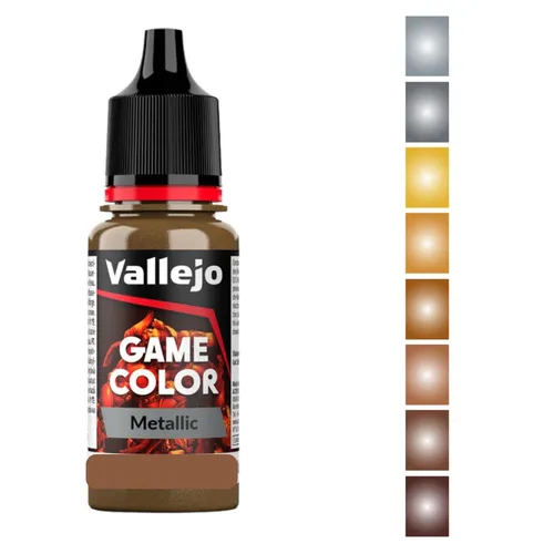 Game Color METALLIC | Vallejo Fantasy-, TableTop & Modellbau-Farbe, Farbton: 057 - Bright Bronze 72057