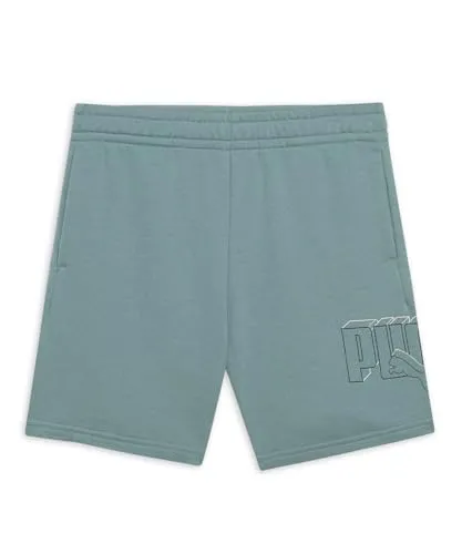 PUMA Jungen Logo Lab Execution B Gestrickte Shorts, Green Moon, 176 EU