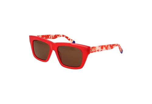 Benetton Sonnenbrille BE5079 205 54 – Stylische Damenbrille in Rot - Moderne Damen-Sonnenbrille mit rotem Rahmen und braunen Gläsern. 100% UVA & UVB Schutz für unbeschwerten Sonnengenuss. Ideal für den Alltag und besondere Anlässe.