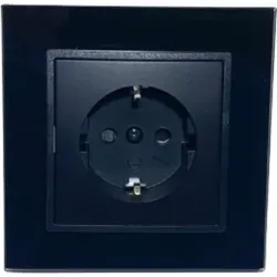 ABELKA Nuovo sw/sw 1x Schutz-Kontaktdose 250V Schraubanschluss 7880