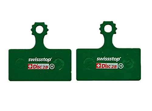 Swissstop Bremsbeläge Disc für Shimano SH-008 - Scheibenbremsbeläge für Shimano, bieten überlegene Bremsleistung und hohe Langlebigkeit für sicheres Fahren bei jedem Wetter.