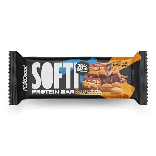 Polleo Softi Protein Bar – Cremiger Eiweißriegel ohne Zuckerzusatz, Dubai Schokolade & Choco Peanut Caramel - 50 g (50 g, Choco Peanut Caramel)