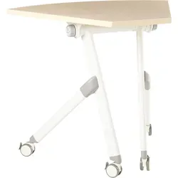 Bendi Klappschreibtisch halbrund 90x64 cm hellbraun mit Rollen