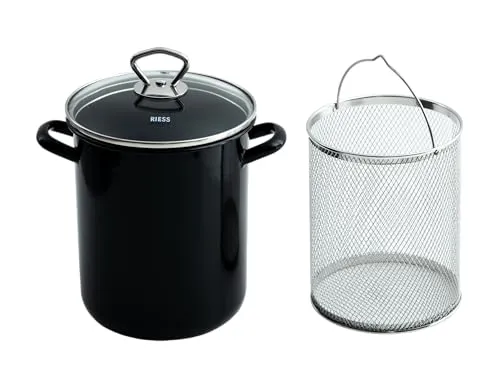 Riess Eamille Spargeltopf Pastatopf schwarz 16 cm von Riess