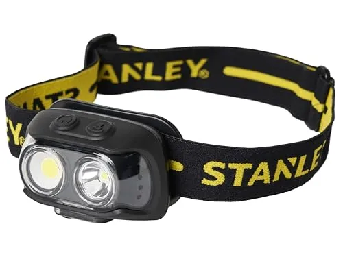 STANLEY Wiederaufladbare Stirnlampe 650 Lumen, die Wellensensensorsteuerung ermöglicht das Ein- oder Ausschalten des Lichts, indem Sie Ihre Hand direkt vor dem Licht bewegen