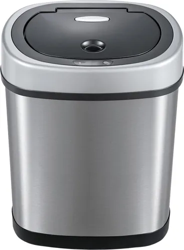 HTI-Line Vivo 12l Sensormülleimer - Edelstahl Mülleimer mit Bewegungssensor für müheloses Entsorgen, ideal für Küche oder Bad. Fassungsvermögen von 12 l und elegantes Design in Silber und Schwarz.