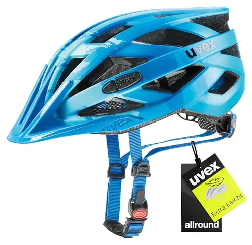 Uvex I-VO CC Fahrradhelm, lightblue-Blue mat, 56-60 cm - Fahrradhelm mit leichter Konstruktion und hoher Schlagfestigkeit, ideal für sicheres Fahren und optimalen Komfort dank stufenloser Anpassung.