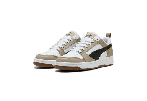 Puma Rebound v6 Low White-Black-Ice Coffee EU 42 - Sneaker mit basketball-inspirierter Silhouette und SoftFoam+ Innensohle für optimalen Komfort – ideal für lässige Outfits und den Alltag.