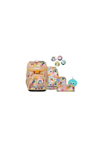 ergobag Schulranzen cubo Bundle Set (6-tlg.) – Ergonomisch und flexibel - Der ergobag cubo bietet optimale Bewegungsfreiheit und wächst mit deinem Kind. Hergestellt aus 100 % recycelten PET-Flaschen, ist er umweltbewusst und praktisch im Schulalltag.