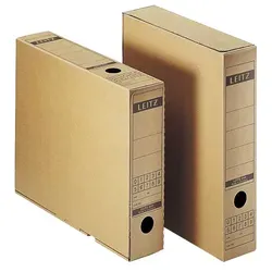 Leitz 6085-00-00 6085 Archiv-Schachtel, A3, mit Verschlusslasche, naturbraun