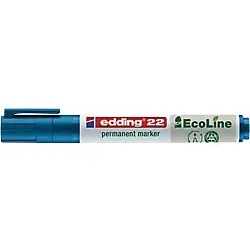 edding ECOLINE 22 Permanentmarker Breit Keilspitze 1 - 5 mm Blau Nachfüllbar Wasserbeständig