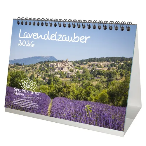 Lavendelzauber DIN A5 Tischkalender für 2026 Lavendel - Seelenzauber