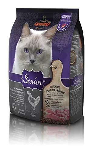 Leonardo Senior [400g] Katzenfutter | Trockenfutter für ältere Katzen | Alleinfuttermittel für ältere Katzen ab ca. 10 Jahren+