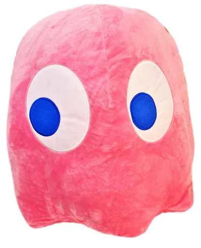 Rosa Pac-Man Geist XXL Plüsch - ca. 60 cm - Der große Rosa Pac-Man Geist ist ein hochwertiges Plüschtier und begeistert mit seinem klassischen Design. Perfekt zum Kuscheln oder als dekorativer Blickfang für Retro-Gaming-Fans!