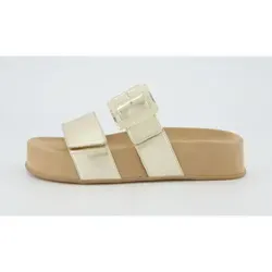 Paul Green Sandalette 6157-027, Glattleder, Gold, Damen EU 7/40,5 - Wanderschuhe aus hochwertigem, veganem Glattleder, ideal für stilvolle Outdoor-Abenteuer mit optimalem Tragekomfort.