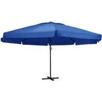 furnicato Sonnenschirm 500 cm Azurblau mit Aluminium-Mast