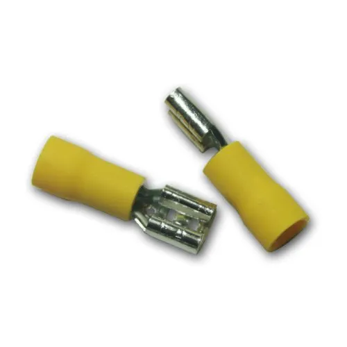 Flachsteckhülse Gelb 6,3x0,8mm / 4,0-6,0mm² 10 x