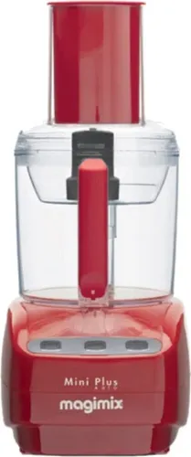 Magimix Le Mini Plus Rot - Küchenmaschine für kleine Räume, mit 1,7L und 0,5L Rührschüsseln, automatischer Geschwindigkeitsanpassung und 30 Jahren Motor-Garantie.