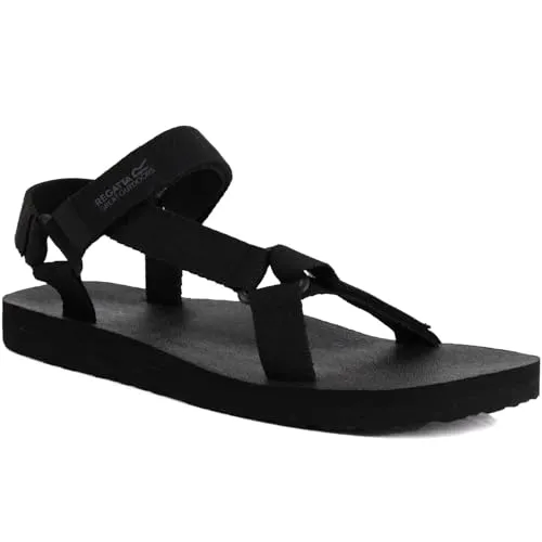 Regatta Herren Men's Vendeavour Sandale, Schwarz, 42 EU - Wanderschuhe mit wasserfreundlichem Komfort-EVA-Fußbett und rutschfester TPR-Laufsohle für optimale Haltbarkeit und Sicherheit bei Outdoor-Aktivitäten.