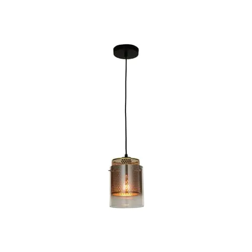 Lucande Hängeleuchte Sterzy, Ø 15 cm, grau - Moderne Hängeleuchte aus Glas mit E27 Fassung, ideal für Wohnzimmer, Esszimmer und mehr. Der spannende Farbverlauf sorgt für eine besondere Atmosphäre.