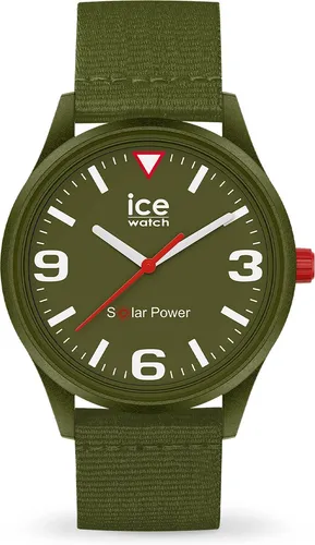 Ice-Watch - ICE solar power Khaki tide - Grüne Herrenuhr - Armbanduhren für Herren, umweltfreundlich mit solarbetriebenem Mechanismus und Armband aus recyceltem Plastik aus Ozeanen, leicht und stylisch.
