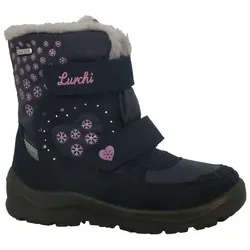 Lurchi Kimiko Mädchen Klettstiefel in Blau, Größe 32 - Sneaker für Mädchen, wasserfest und mit warmem Futter – ideal für winterliche Abenteuer und sicheren Halt auf Schnee.