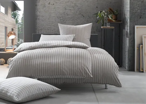 BETTWAESCHE-MIT-STIL Bettwäsche Mako Satin Damast Wende Bettwäsche Santiago, Mako-Satin, 2 teilig