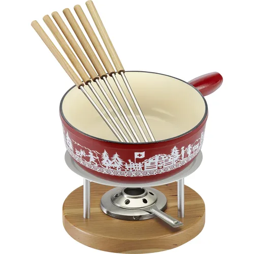 KUHN RIKON Käsefondue-Set ALPWEIDE Gusseisen 24 cm