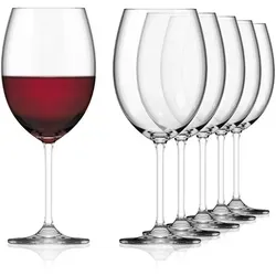 Sahm Rotweingläser Groß bauchig 6er Set - 580ml Spülmaschinengeeignet - Elegante Rotweingläser für besonderen Genuss, ideal zur Aromaentfaltung. Langlebig und stabil dank breitem Fuß, 100% recyclebar und spülmaschinengeeignet.