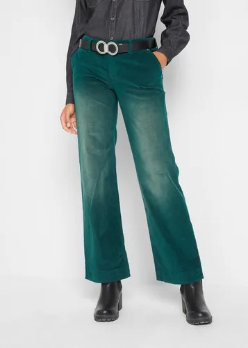 bonprix Cordhose aus Baumwolle und Elasthan, Loose Fit, ausgestelltes Bein