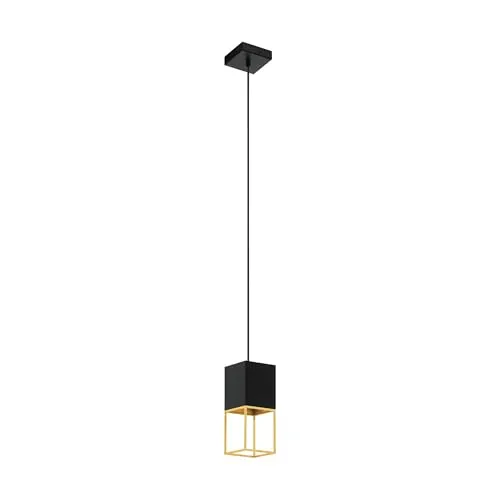 EGLO MONTEBALDO Anhänger 400LM Schwarz/Gold - Eleganter Anhänger mit 400 Lumen, ideal für stilvolle Beleuchtung in Wohnräumen und Essbereichen.