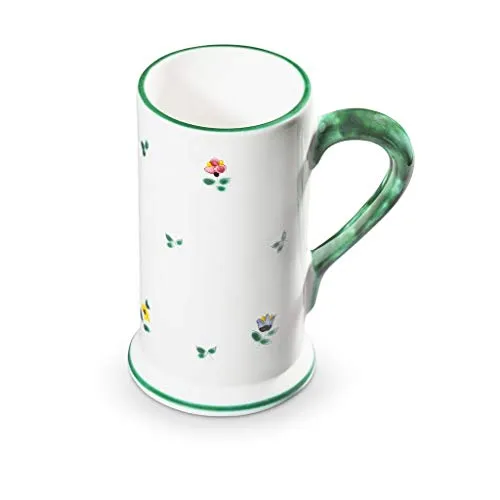 GMUNDNER KERAMIK Bierkrug Füllmenge : 0.5 Liter Streublume Geschirr, handgemacht in Österreich