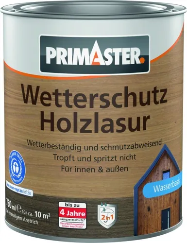 Primaster Wetterschutz-Holzlasur 750 ml ebenholz Holzlasur