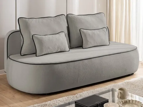S-Style Möbel Schlafsofa Vero mit Bettkasten und Kontrastpaspel - Modernes Schlafsofa mit Bettkasten und stilvoller Kontrastpaspelierung. Das Sofa bietet hohen Sitzkomfort und verwandelt sich schnell in eine gemütliche Schlafgelegenheit. Ideal für Familien und pflegeleicht dank hochwertigem Plüschstoff.