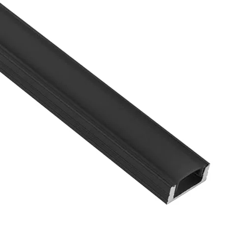 tktrading24 A17 LED Aluprofil Schwarz mit Abdeckung in schwarz von tktrading24