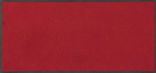 wash+dry Läufer, Rot, 35x75 cm - Ideal für Fußbodenheizung - Teppiche & Böden: Der waschbare Läufer in Rot (35x75 cm) kombiniert stilvolles Uni-Design mit Funktionalität und ist perfekt für Fußbodenheizungen geeignet.