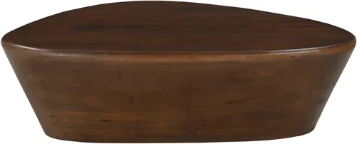 Couchtisch SIT, braun, 107x78cm, dreieckig - Eleganter Couchtisch mit dreieckiger Tischplatte aus massivem Mango-Holz. Stabil und pflegeleicht, ideal für Ihr Wohnzimmer. Maße: 107x78cm, Höhe: 30cm. Fertig montiert geliefert.