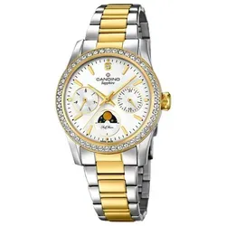 Candino Damen Uhr Analog C4687/1 – Elegante Edelstahl Armbanduhr - Elegante Candino Damen Armbanduhr mit leuchtenden Zeigern und hochwertigem Edelstahlarmband in Silber und Gold. Ideal für jeden Anlass, wasserdicht bis 5 bar und im stilvollen Design.