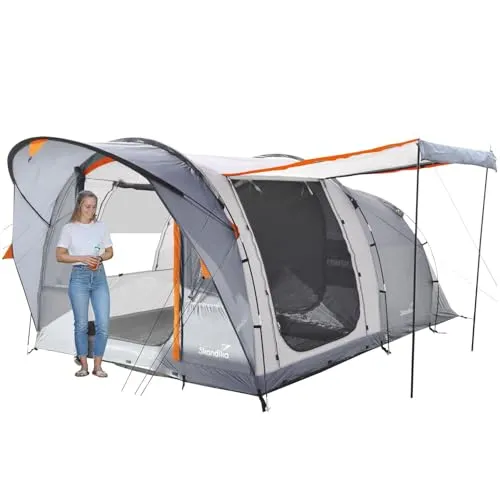Skandika Tunnelzelt Egersund 3 Sleeper Protect - Trekkingzelt für 3 Personen mit eingenähtem Zeltboden und Skandika Sleeper Technology für optimalen Komfort und Schutz bei jedem Wetter.