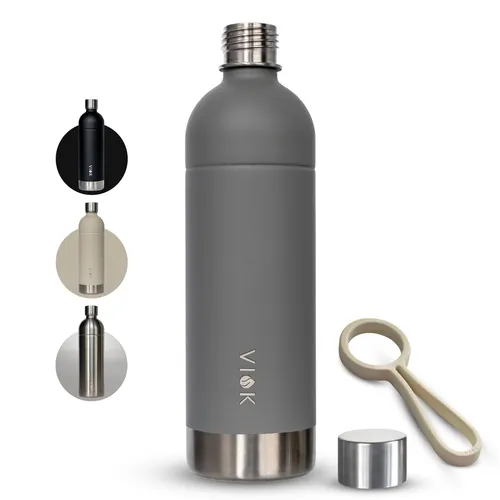 VIOK Edelstahl Ersatzflasche für Wassersprudler von VIOK