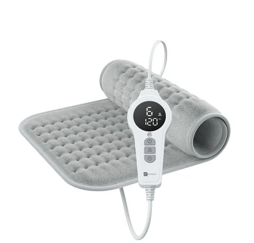 Bringer Infrarot Heizkissen - Wärmekissen mit Tiefenwärme, Grau - Lichttherapiegerät mit Infrarot-Technologie für effektive Tiefenwärme. Ideal zur Linderung von Verspannungen in Rücken, Nacken und Bauch. Atmungsaktiv und maschinenwaschbar.