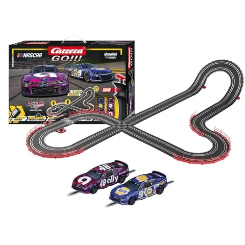 GO!!! NASCAR Talladega Competition Rennbahn - Carrera GO!!! Rennbahn für spannende NASCAR-Rennen, fördert Geschicklichkeit und ist ideal für Kinder ab 6 Jahren.