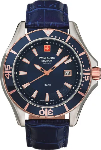 Swiss Alpine Military Quarzuhr 7040.1555SAM in silber von Swiss Alpine Military by Grovana