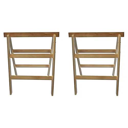 2x Holz Klappbock 2 sprossig Holzleiter Unterstellbock Bock Stützbock Gerüstbock