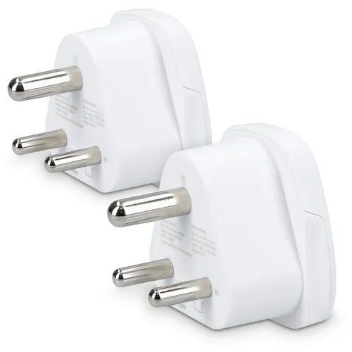 kwmobile 2X Reiseadapter Typ-D - Universeller Stromadapter für Indien & mehr - Internationale Netzadapter für Typ D Steckdosen, ideal für Reisen in Indien, Sri Lanka und mehr. Nutzen Sie bis zu zwei Geräte gleichzeitig mit einem kompakten, handlichen Design.