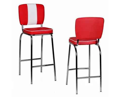 FINEBUY Barhocker SuVa2789_2 in rot von FineBuy