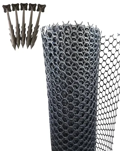 EraGreen Rasenschutzgitter 1,3 m Breite (Meterware) 2 GRATIS ERDANKER – Stabil & befahrbar | Rasen Gitter für Garten, Einfahrt, Hühnerauslauf & Böschung | Mähroboter-kompatibel