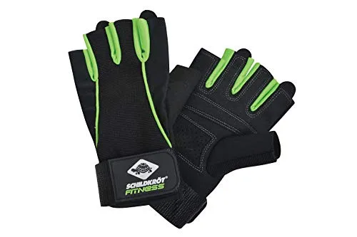 Schildkröt Fitness-Handschuhe Pro, Verschiedene Größen wählbar (S-M/L-XL), Schwarz-Grün, 960154