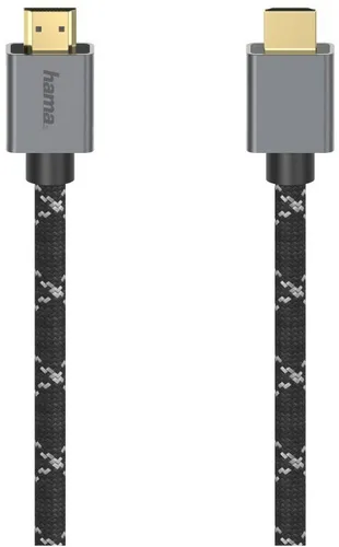 Hama HDMI Anschlusskabel 2.00 m - Hochwertiges HDMI-A Stecker Kabel in Grau/Schwarz für optimale Bild- und Tonübertragung auf der PlayStation 3